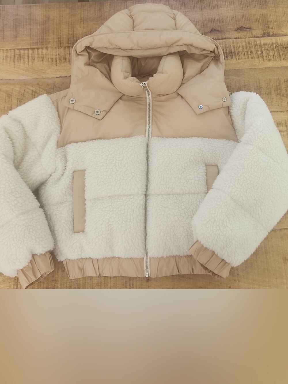 Abercrombie & Fitch Sherpa Puffer Hooded Jacket
